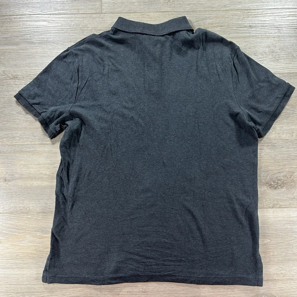 Polo Ralph Lauren Large Custom Slim Fit Flesh Pony Polo Shirt Gray Short Sleeve